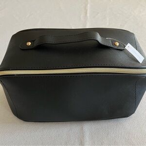 Chico's Black Cosmetic Pouch with Gold Zipper